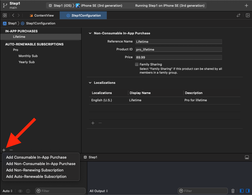 Add StoreKit products