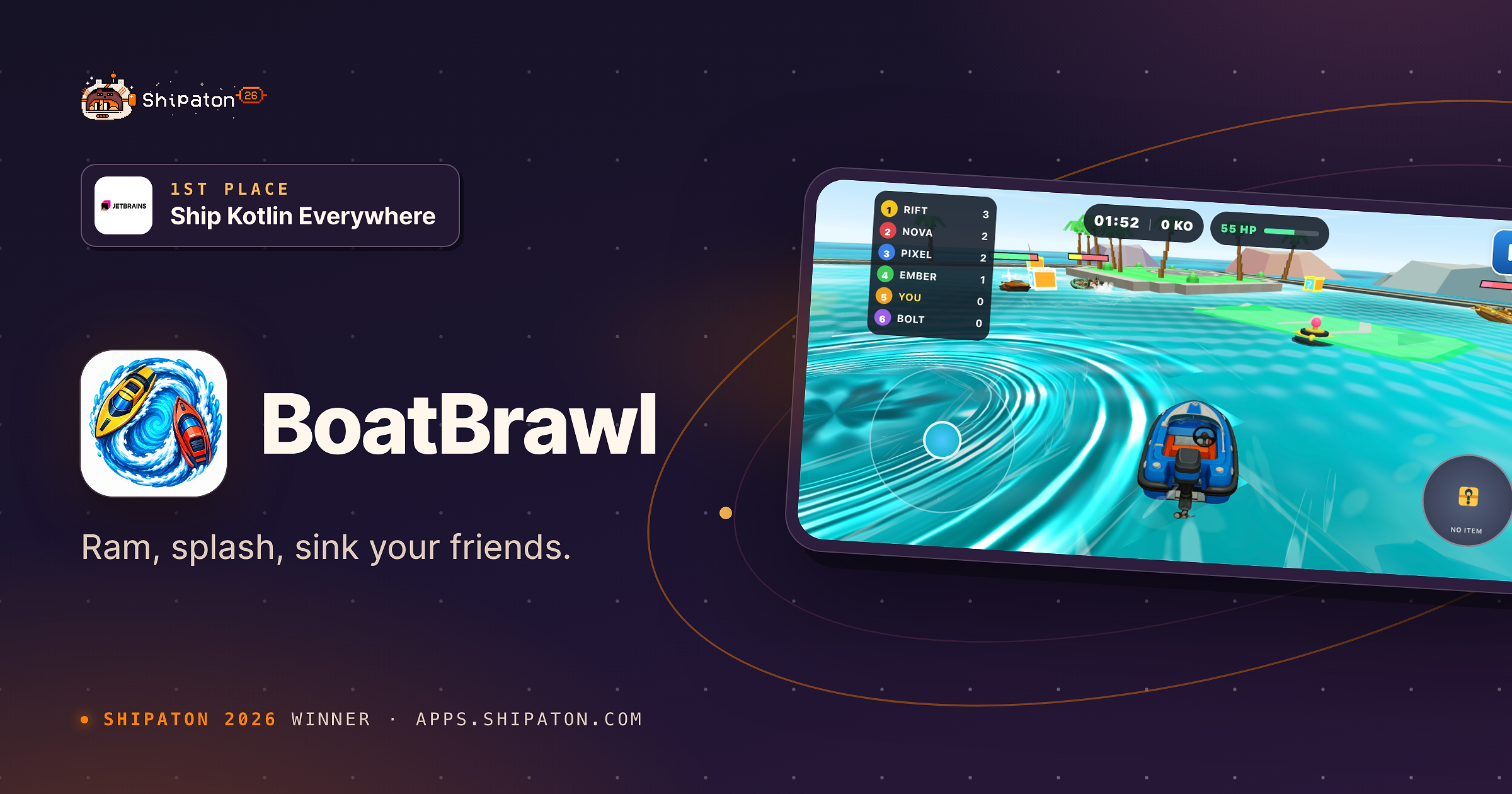 BoatBrawl — Shipaton 2026 winner