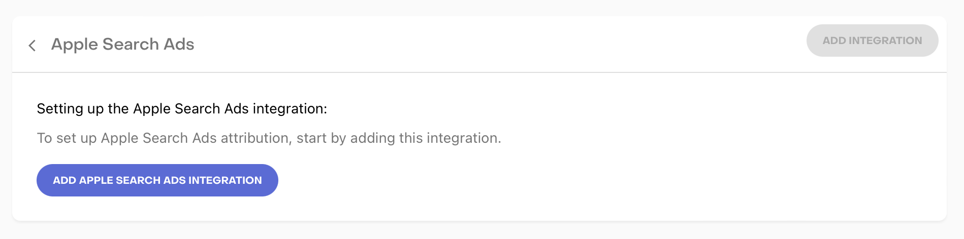 Add apple search ads integration