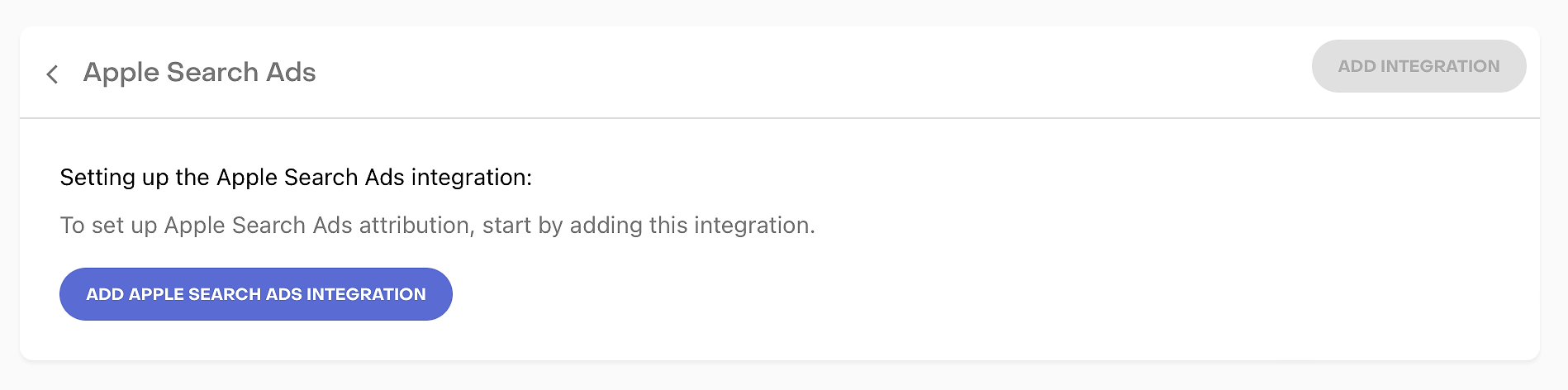 Add apple search ads integration