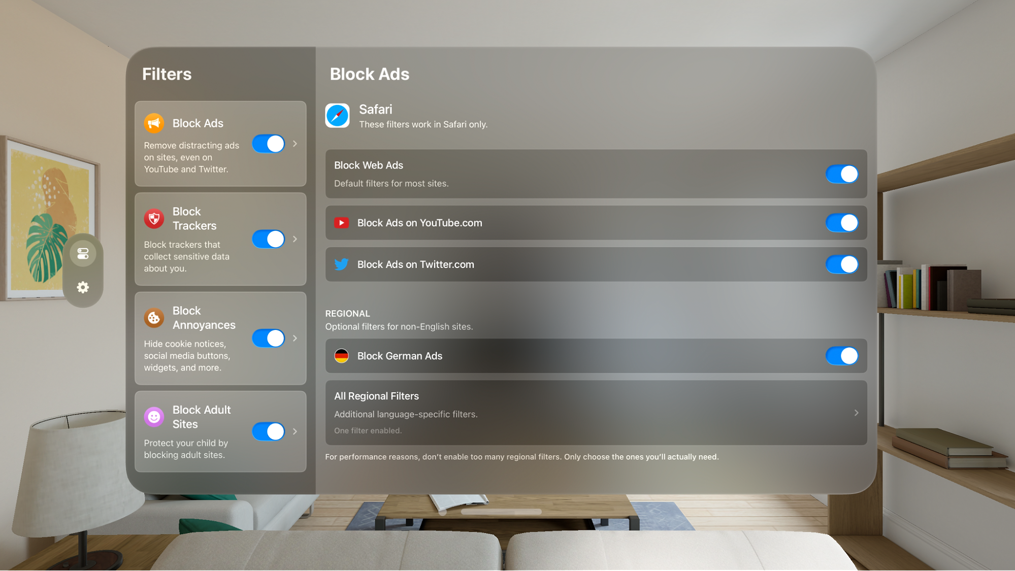1Blocker for Apple Vision Pro