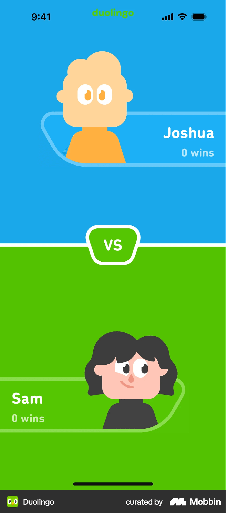 Quests together in Duolingo