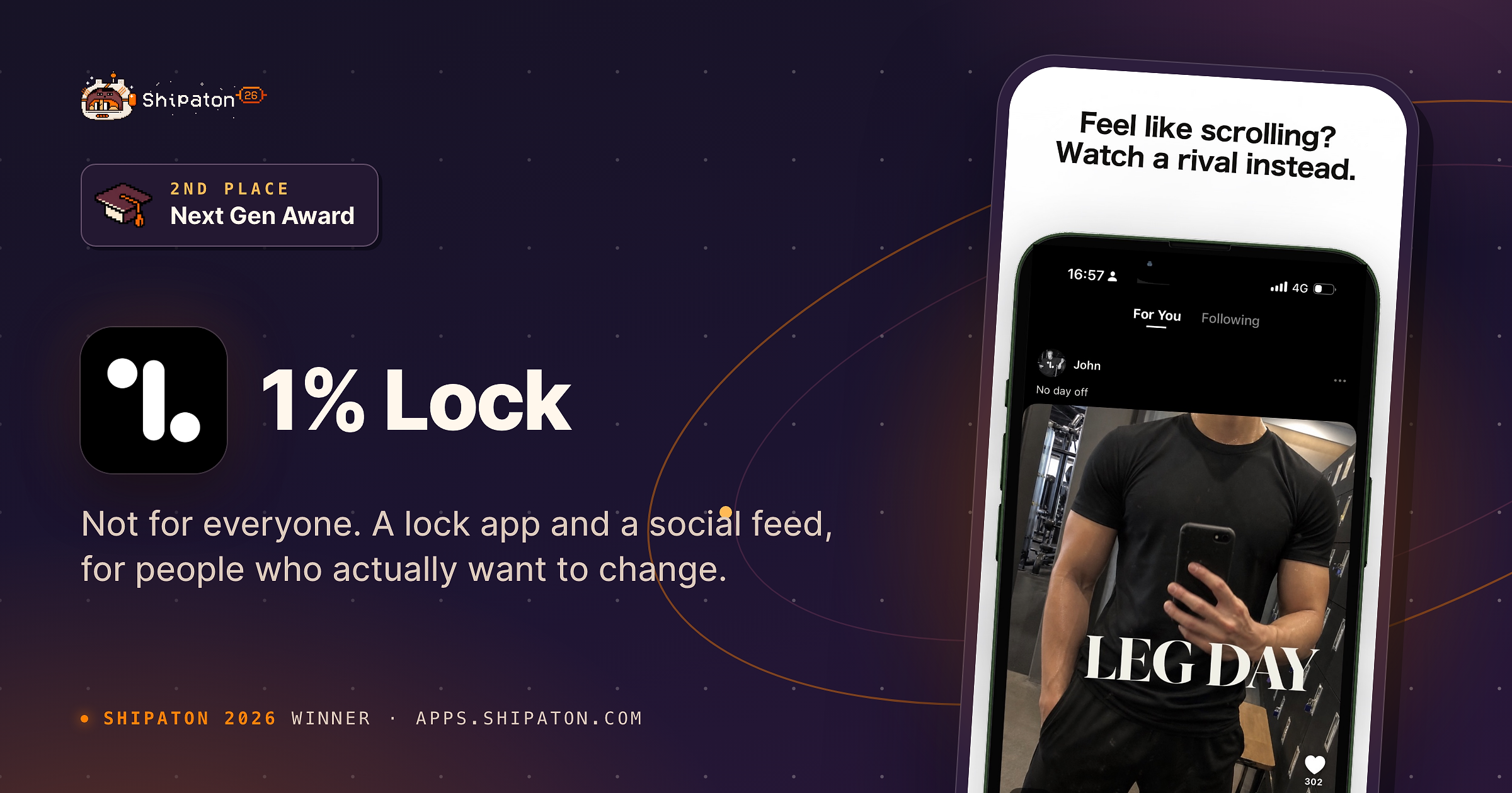 1% Lock — Shipaton 2026 winner