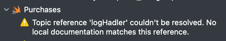 When compiling documentation in DocC, warnings are given when symbols aren't reference correctly.