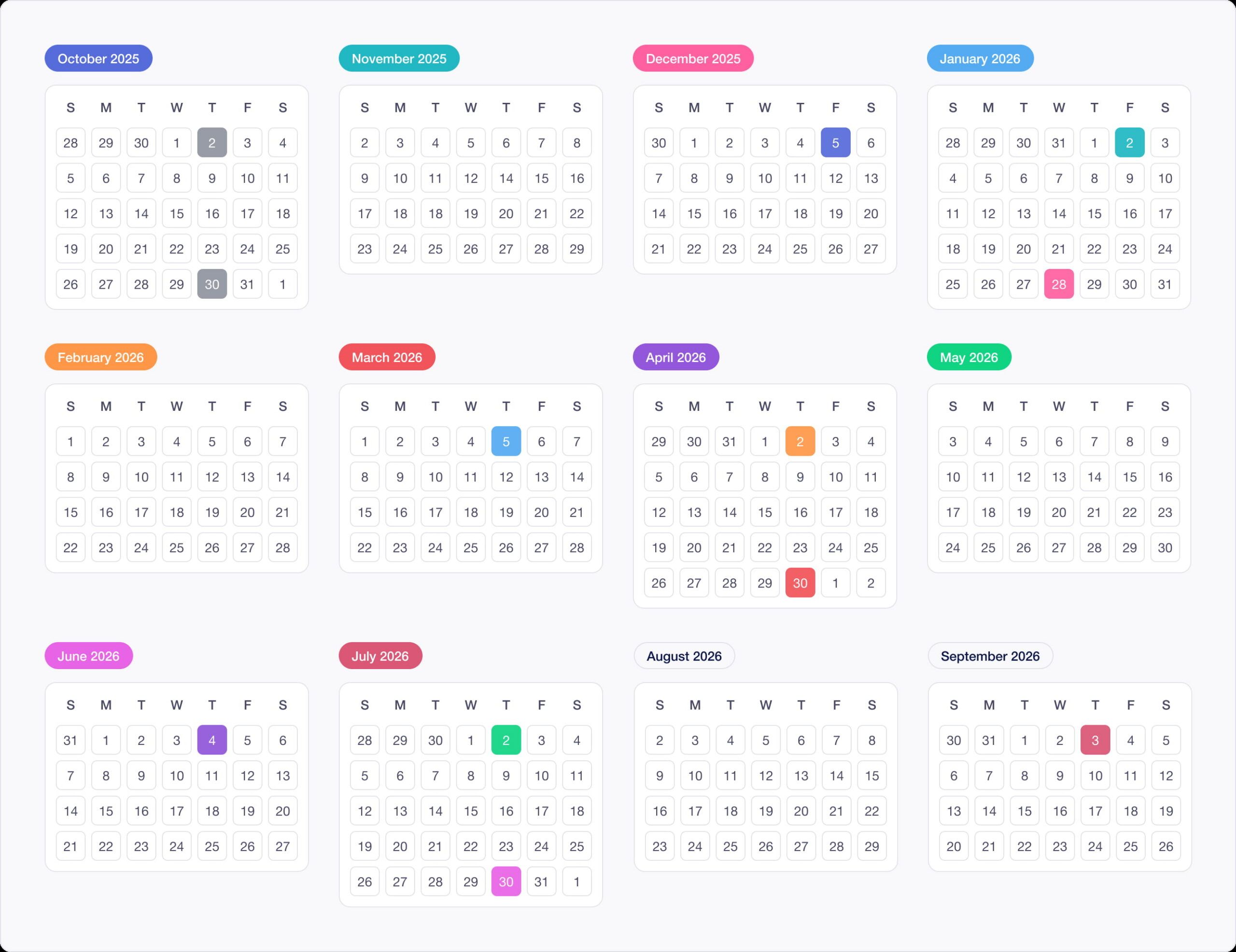 Apple’s fiscal calendar 2026 + payment dates