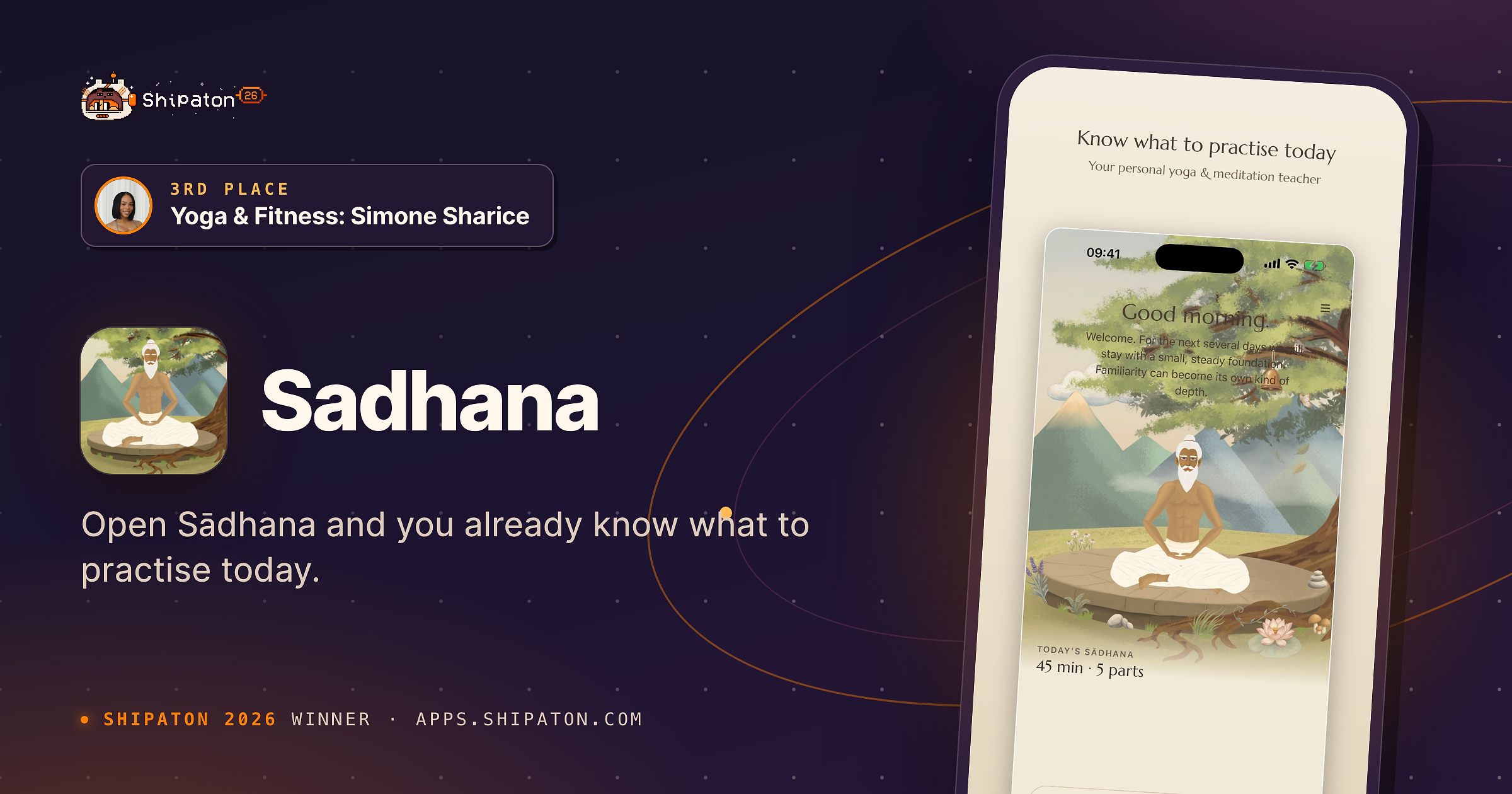 Sadhana – Yoga & Meditation — Shipaton 2026 winner
