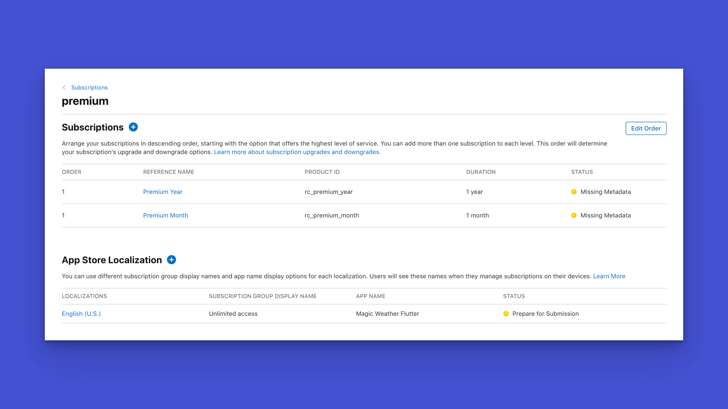 Premium subscriptions