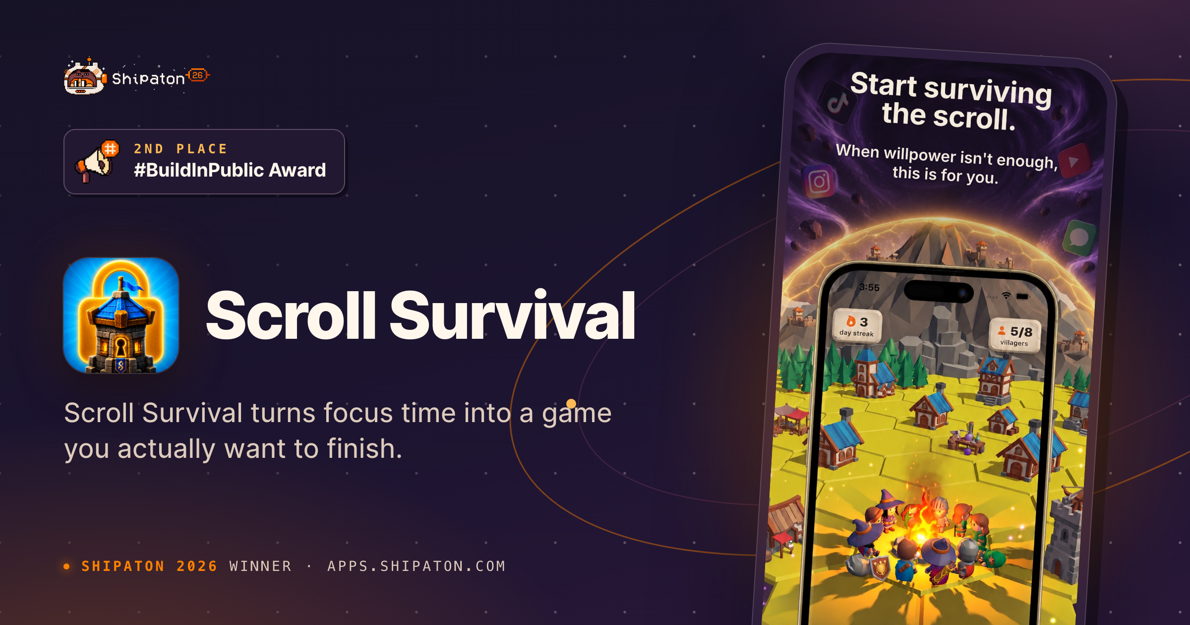 Scroll Survival — Shipaton 2026 winner