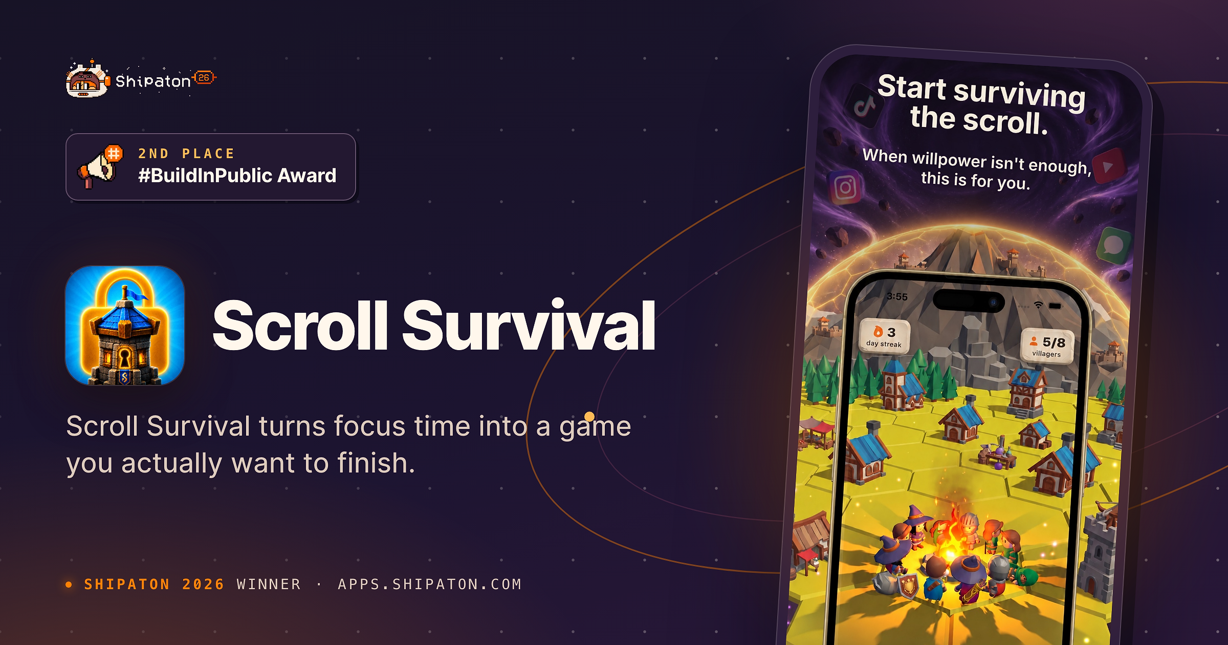 Scroll Survival — Shipaton 2026 winner