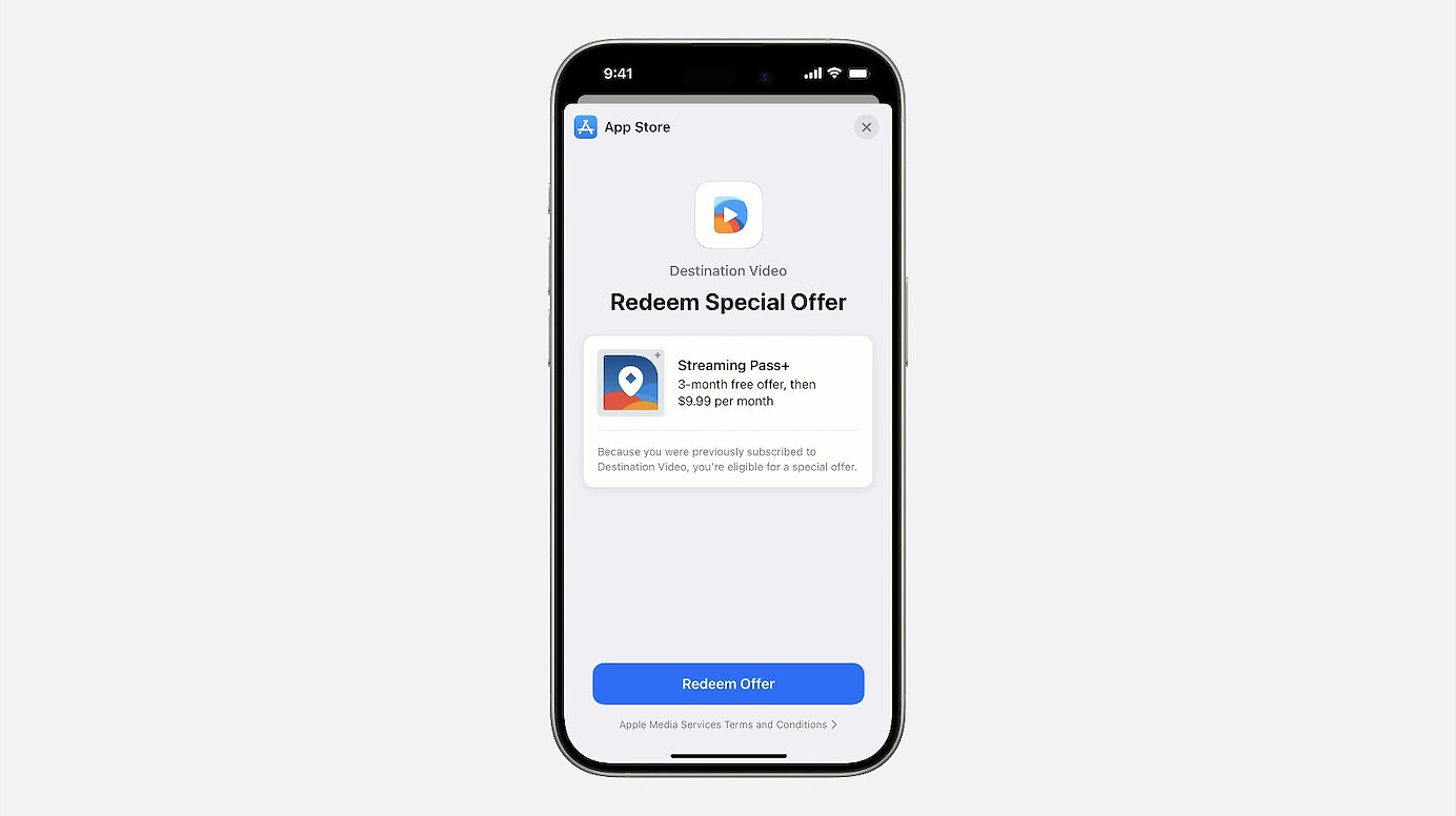 StoreKit win-back offer sheet