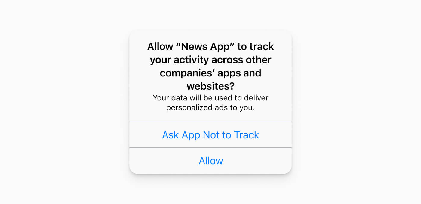 ask app not to track prompt