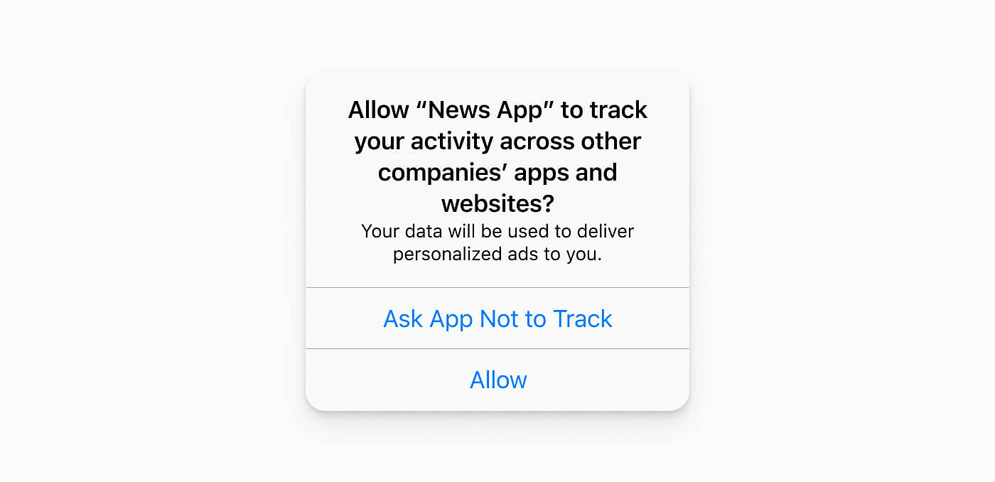 ask app not to track prompt