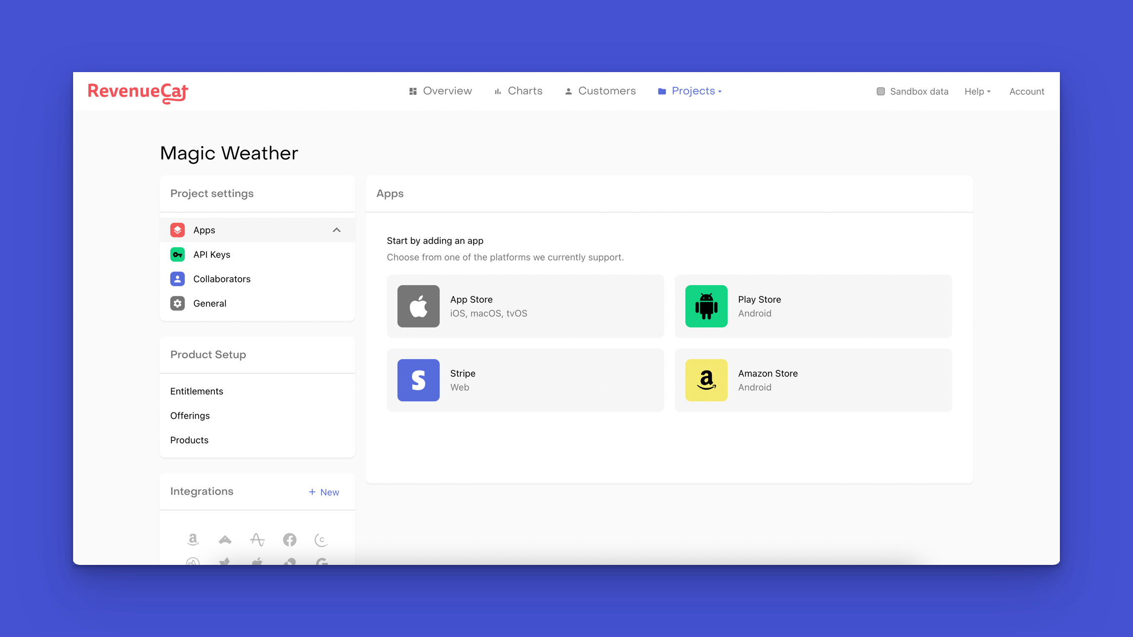 RevenueCat dashboard