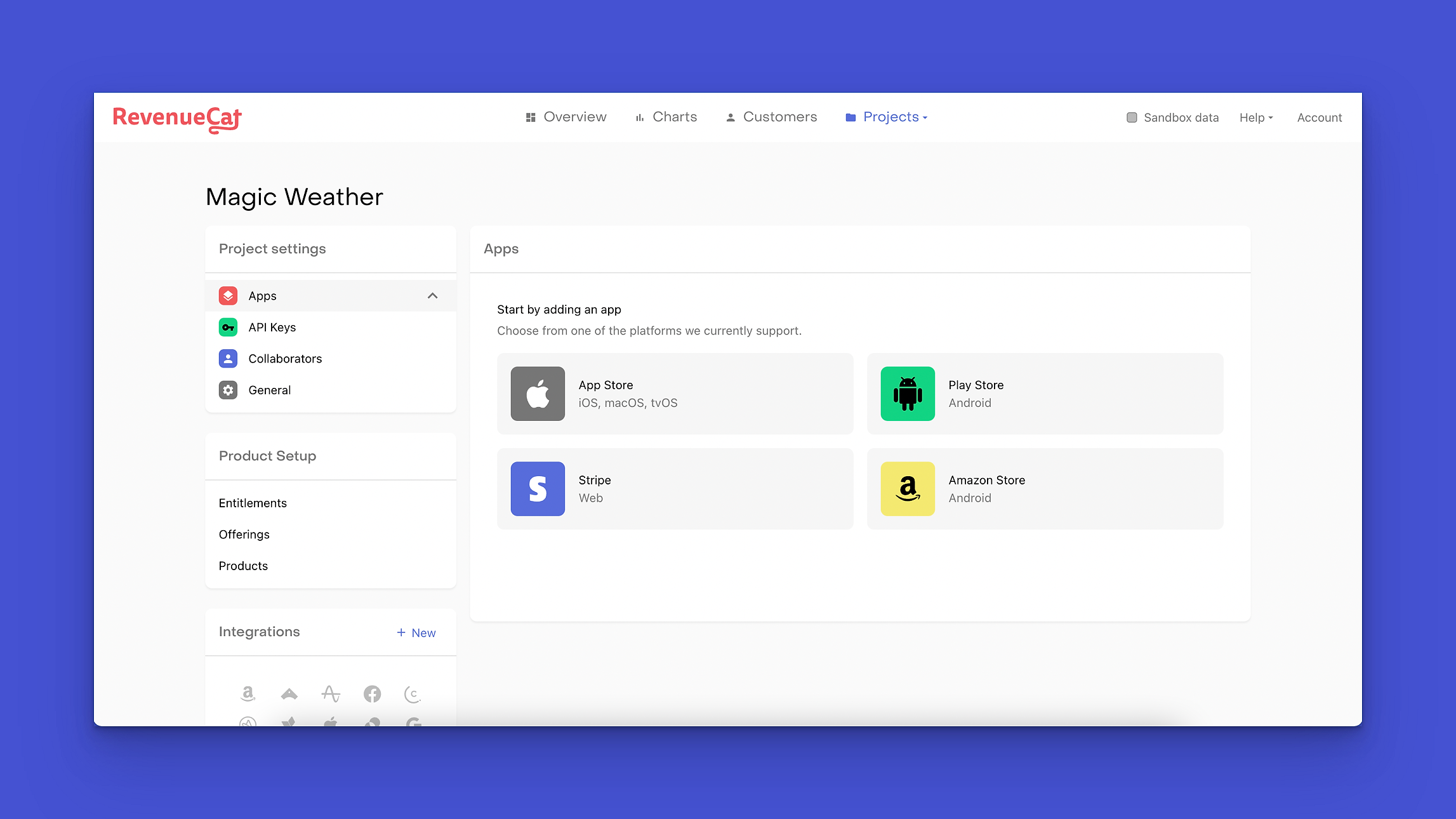 RevenueCat dashboard
