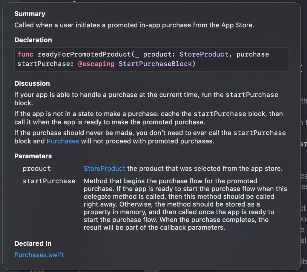 DocC integrates seamlessly with Xcode.