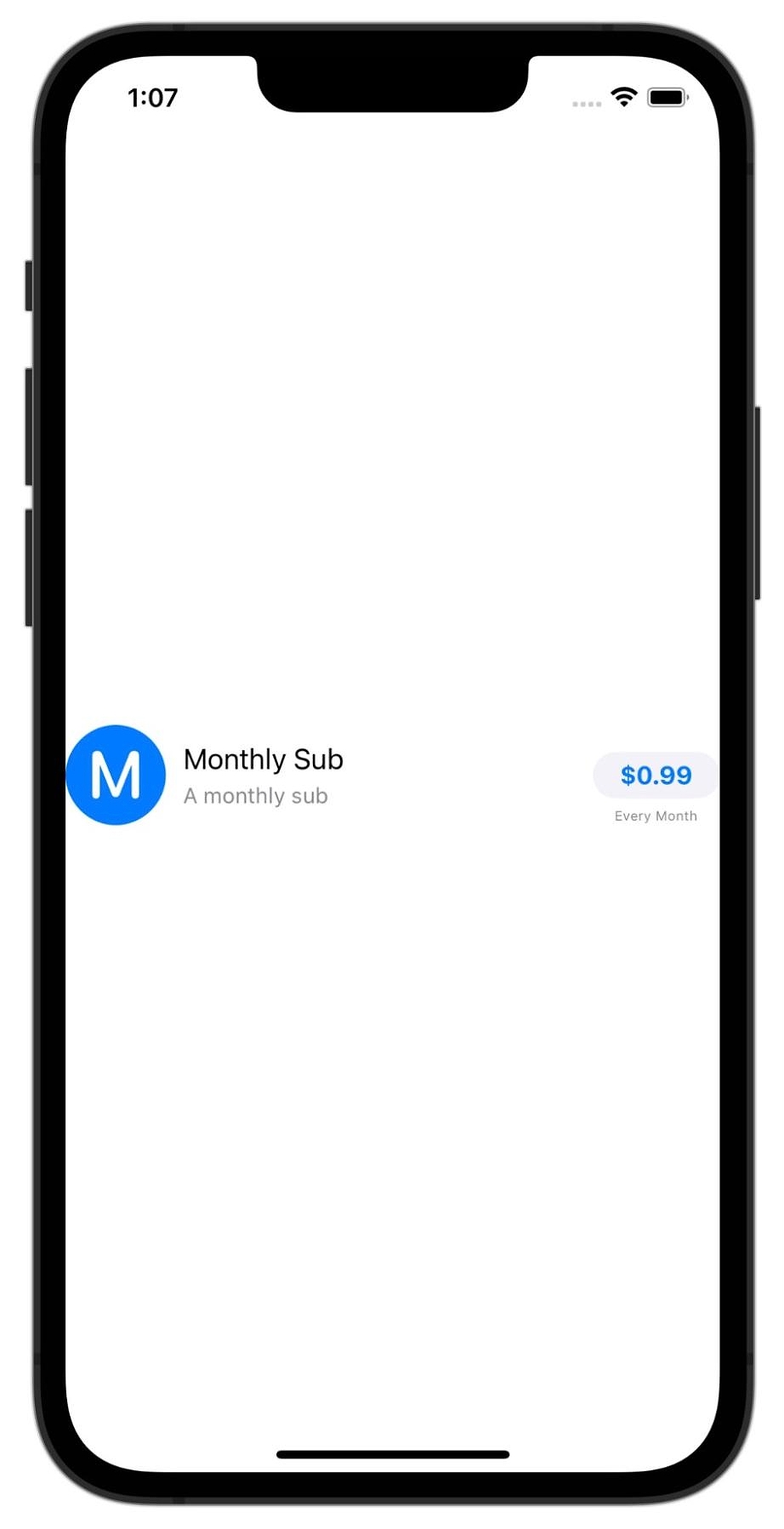 Single ProductView with no modifications