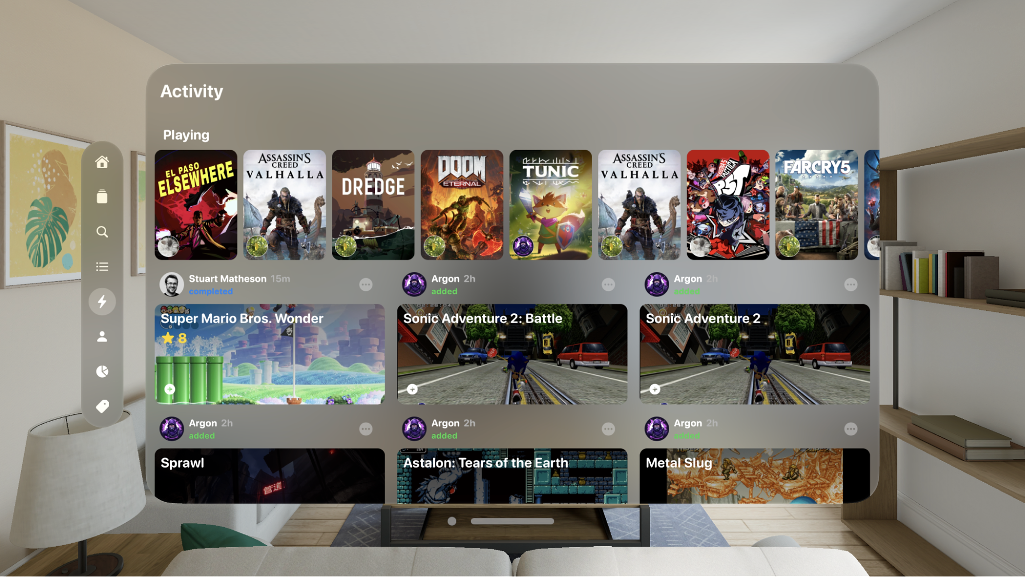 Gametrack for Apple Vision Pro