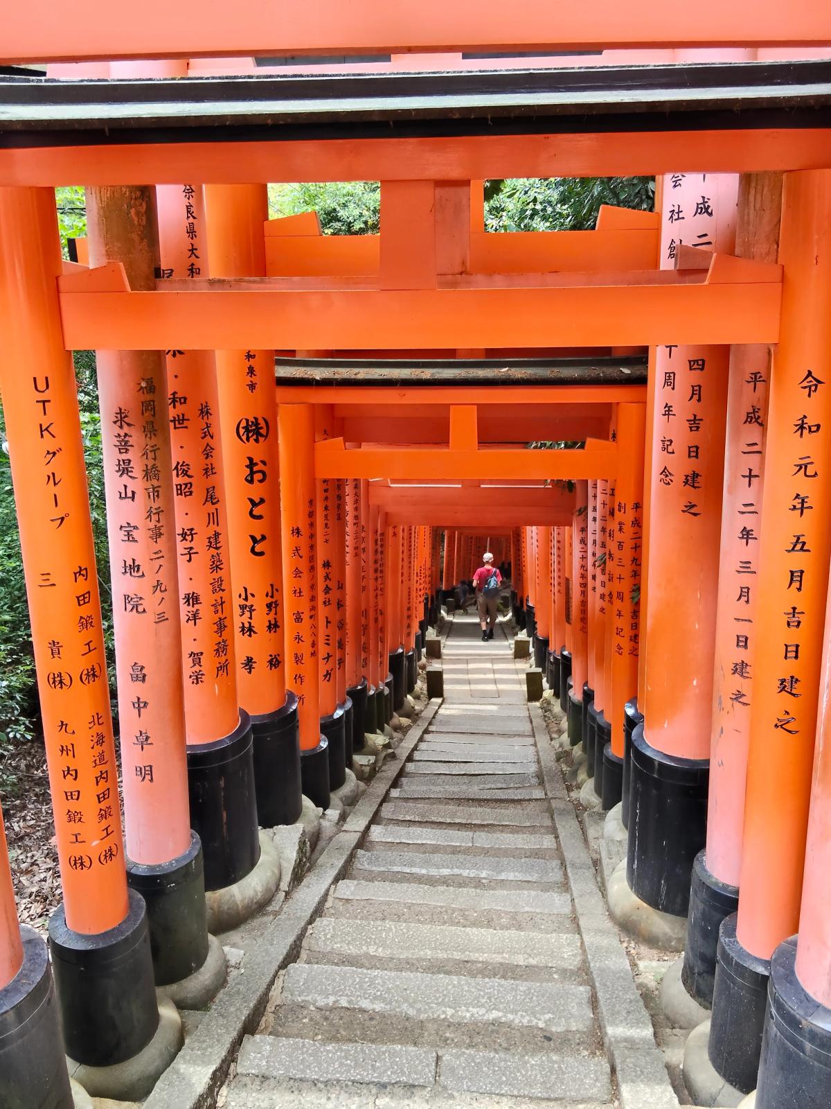 千本鳥居の奉納柱