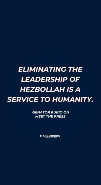 Eliminating the leadership of Hezbollah is a service to humanity