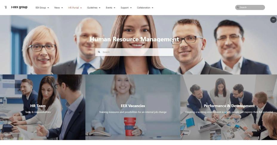 Hero-Hintergrundbild der Erfolgsgeschichte EEX Intranet mit Corporate-Branding