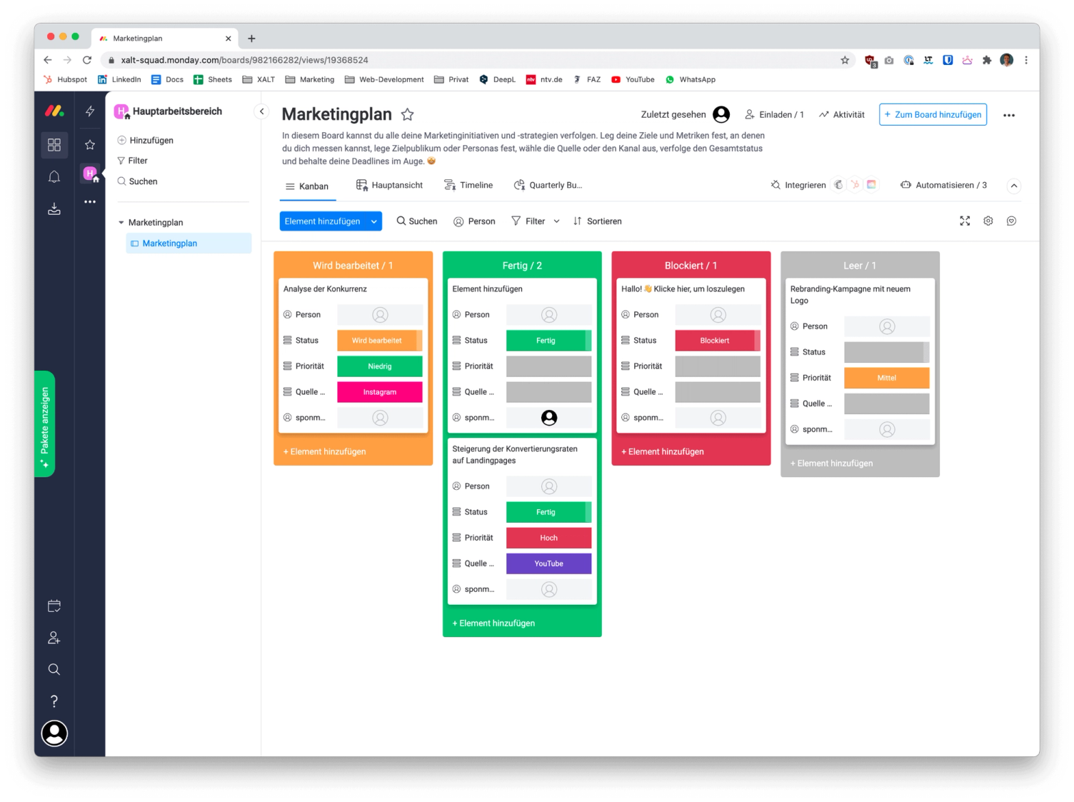 Monday Kanban Boards