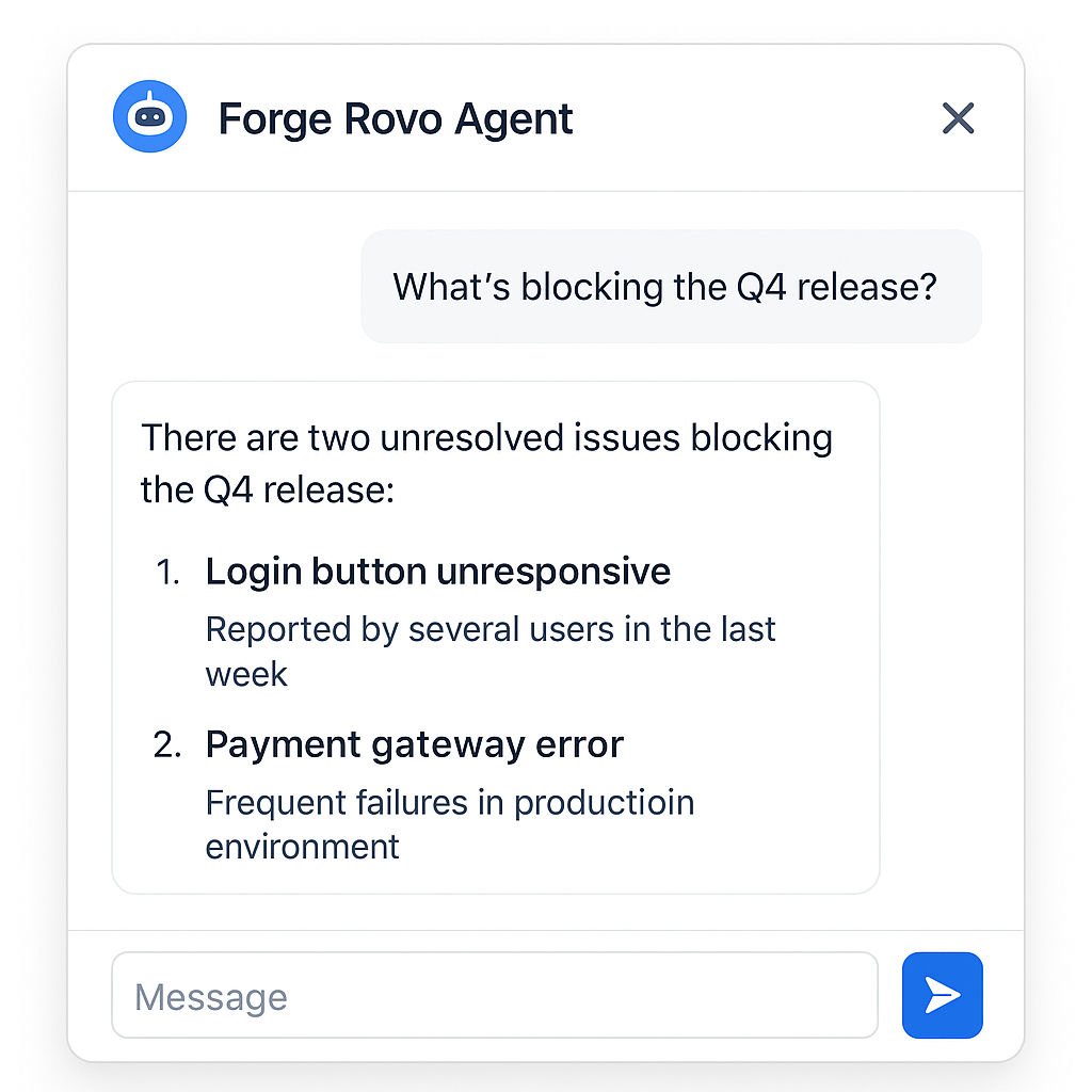 Rovo-Agent for query