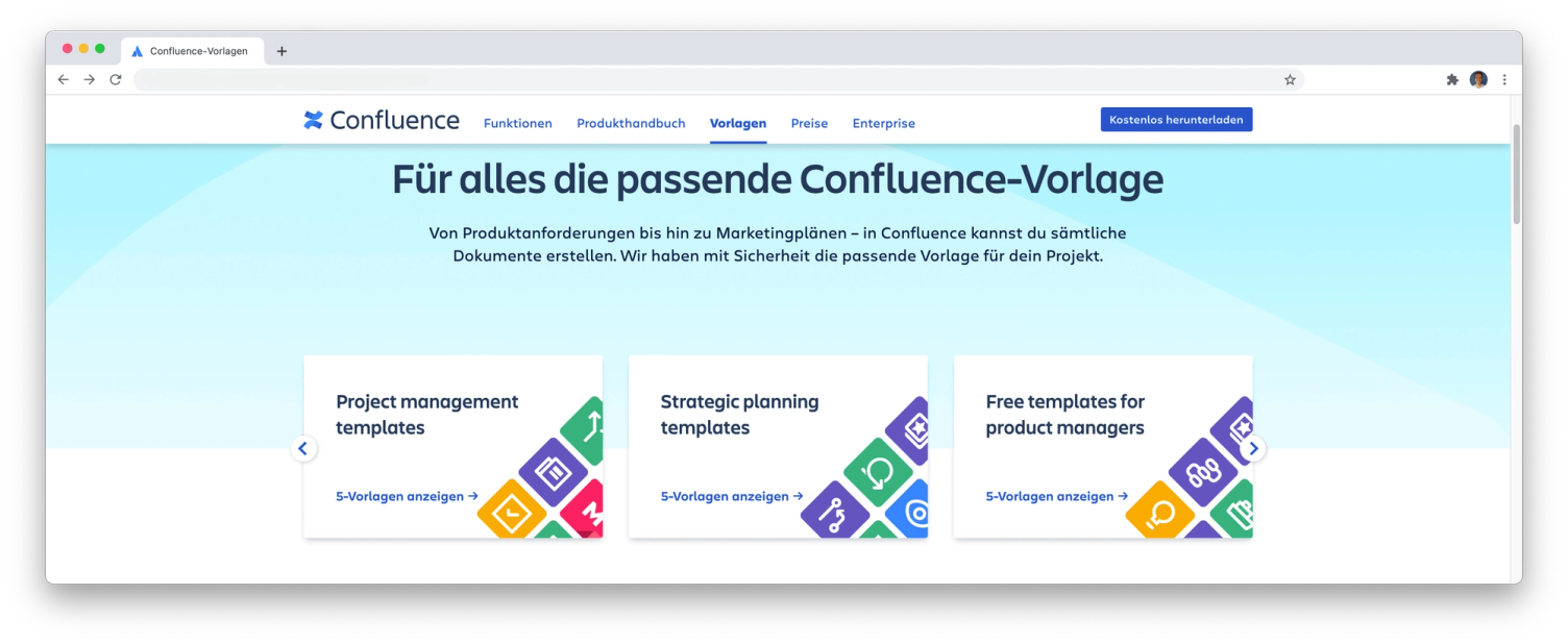 Confluence Templates für stylische Confluence Seiten