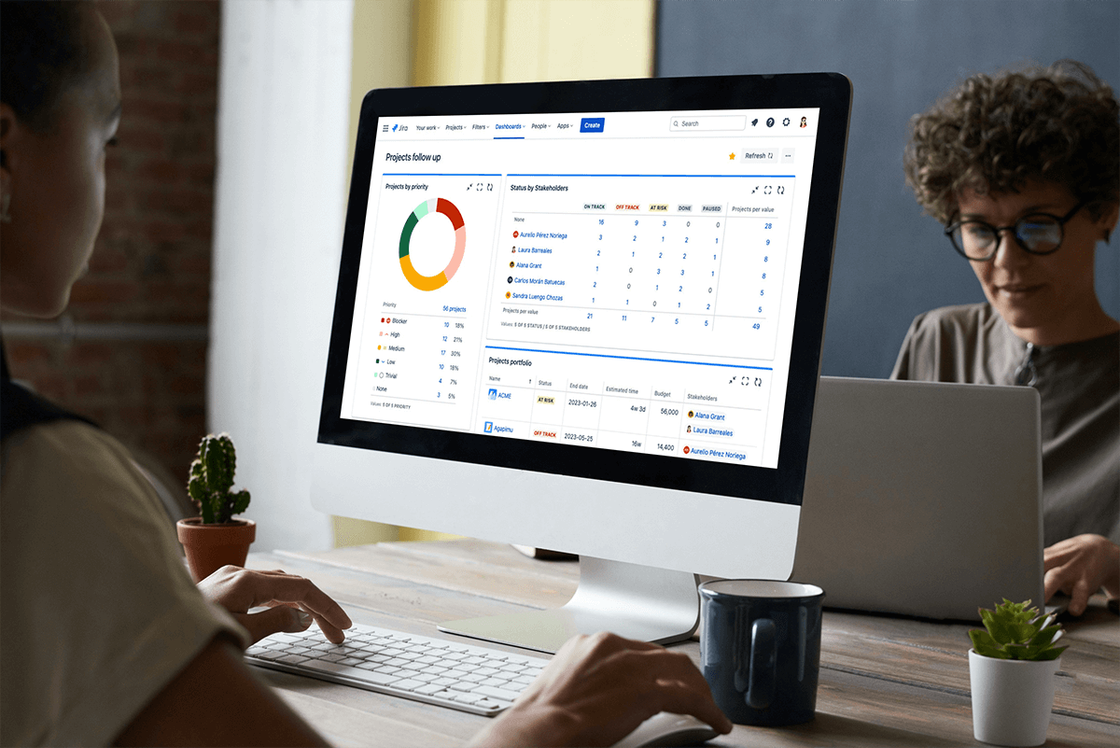 Mockup des PPM-Übersichtsboards in Jira