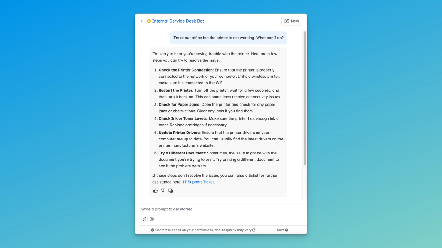 How rovo agent handles requests