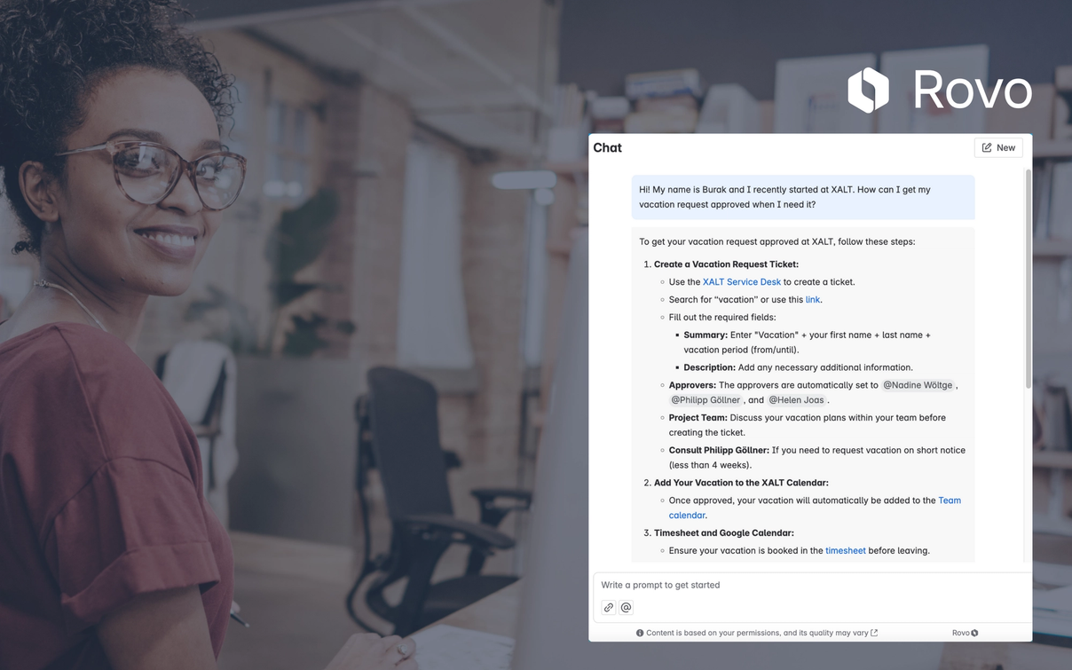 Beschleunigtes Mitarbeiter-Onboarding mit Atlassian Rovo Chat