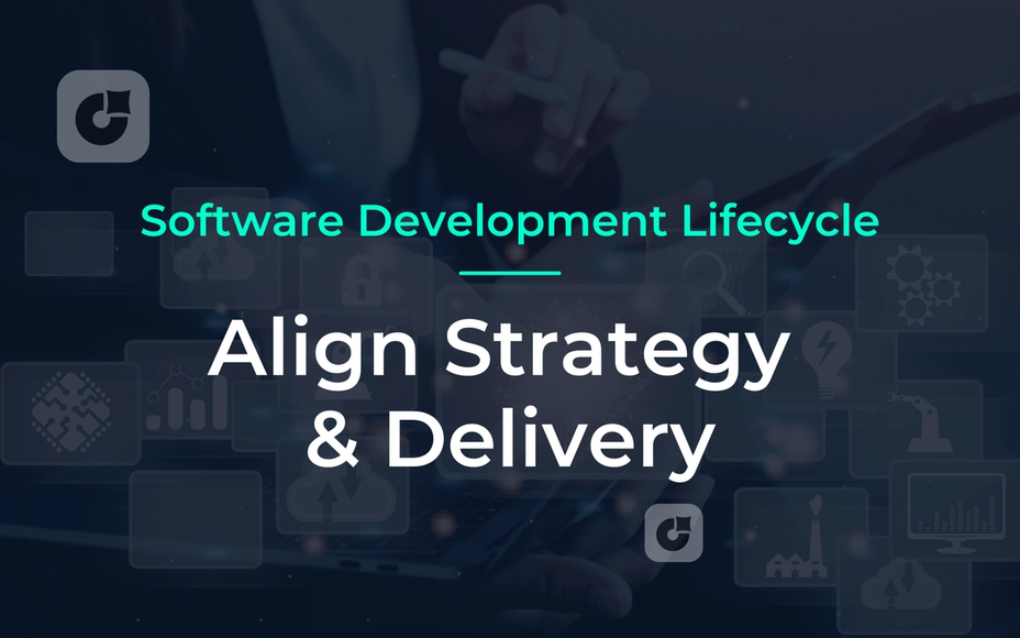 Jira Product Discovery — Software Development Lifecycle: Align Strategy and Delivery, title graphic with tech icons.