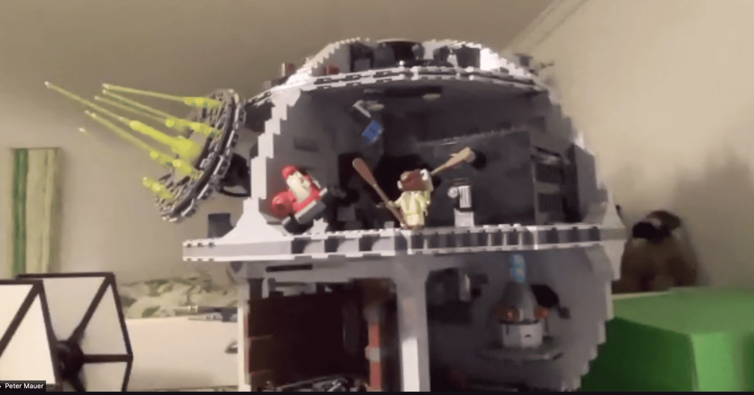 Star-Wars-Szene mit Raumschiff im All
