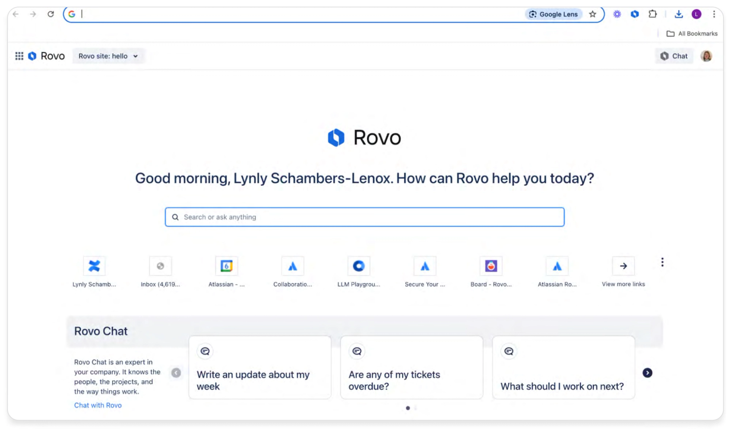 Work-Management-Platform durchsuchen und Status abfragen mit KI-Chatbot