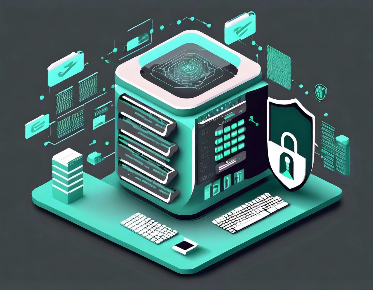 KI-generierte Illustration sicherer Datenzugriffe