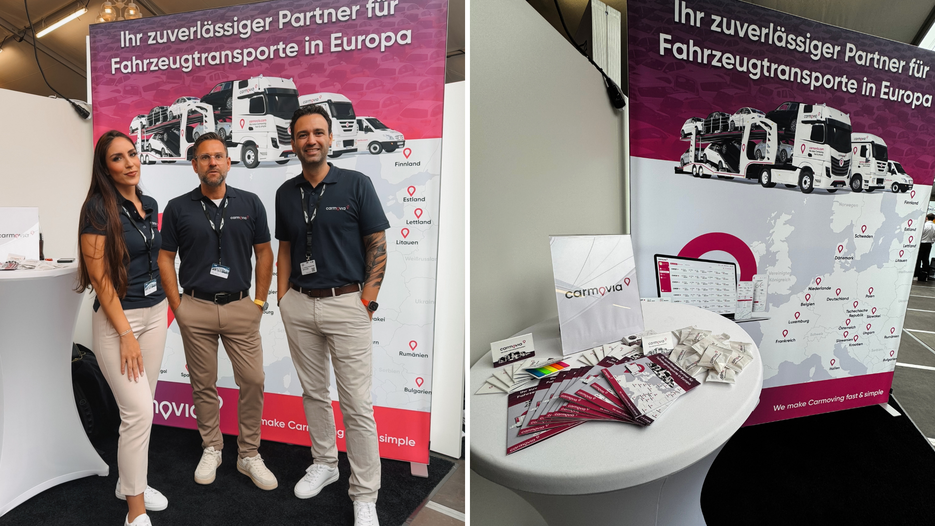 Stand Flottentag 2025 mit CEO Umut Dasdemir, Senior Business Development Manager Peter Gawron und Marketing Managerin Viktoria Herdt