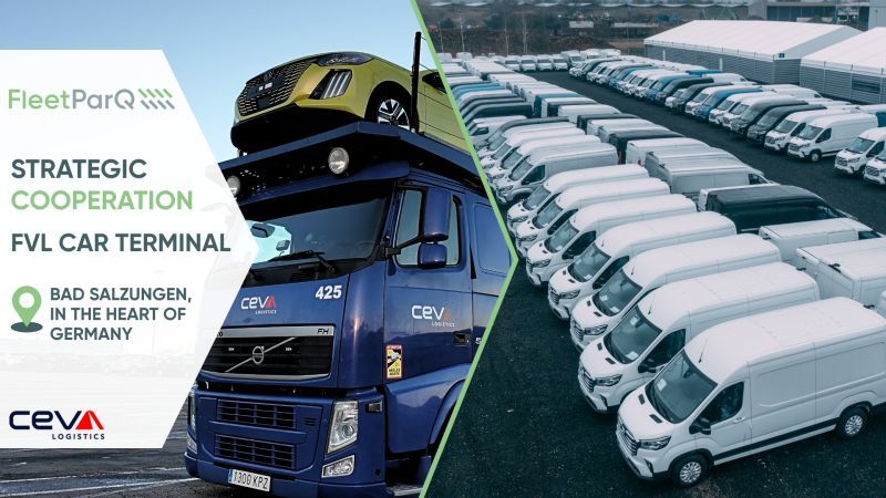 Zusammenarbeit Ceva Logistics, FleetParQ und als Partner carmovia