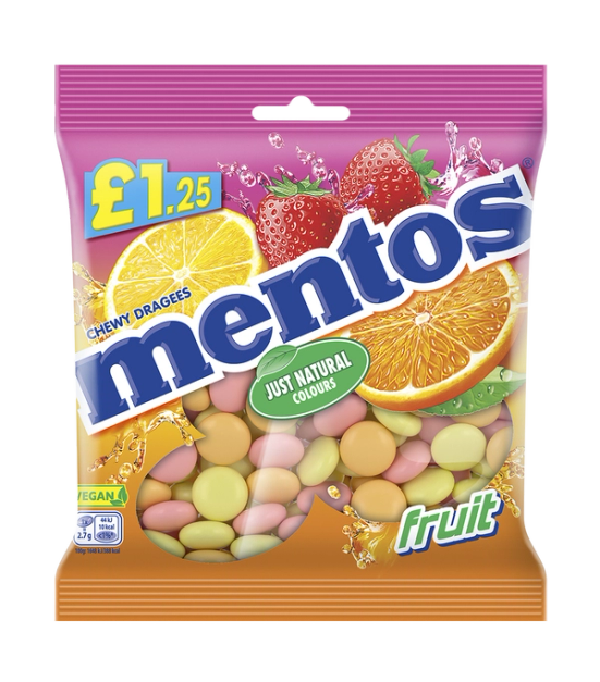 Mentos Fruit 135g Bag | Mentos Ireland