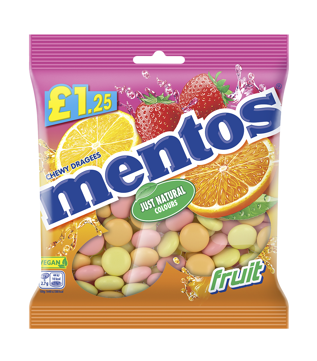 Mentos Fruit 135g Bag