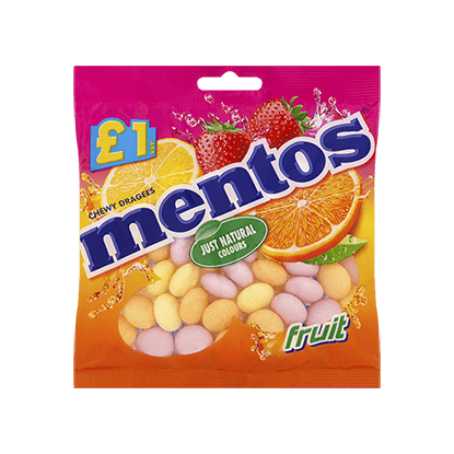 Mentos Fruit 135g Bag