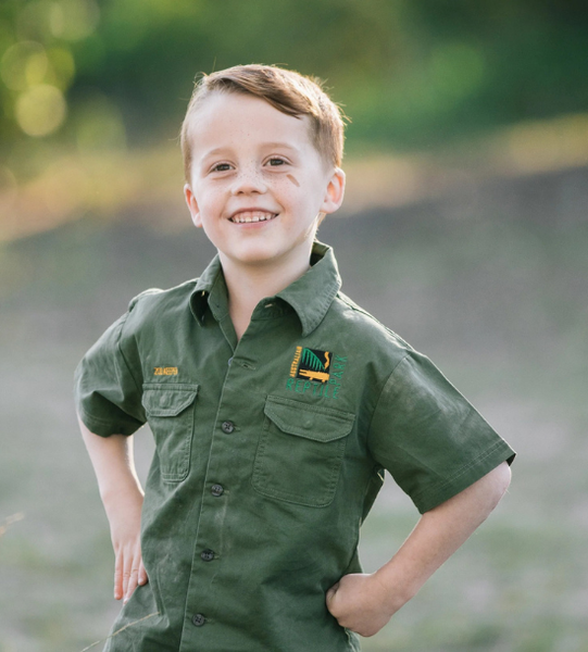Child in ARP Croc Kids mini zookeeper uniform