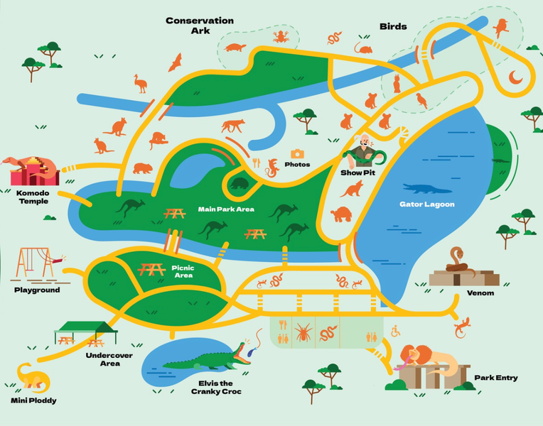 Australian Reptile Park Map