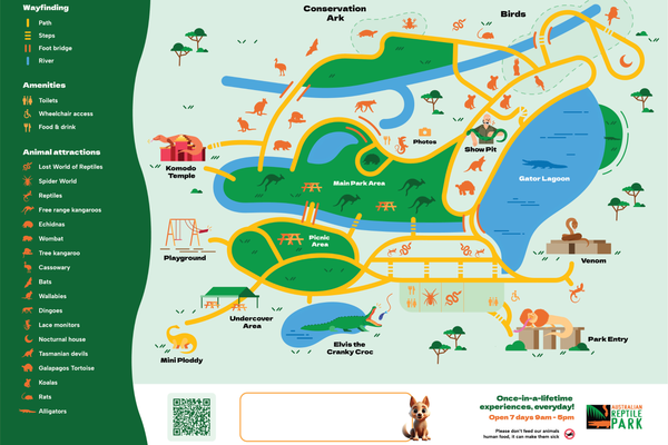 Australian Reptile Park Map