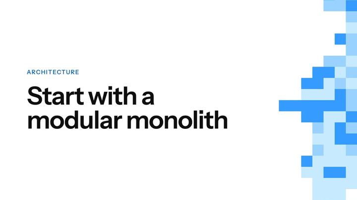Start with a modular monolith: title card in the parvezive style