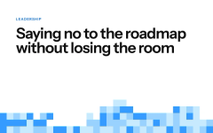 Saying no to the roadmap without losing the room: title card in the parvezive style