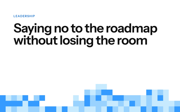 Saying no to the roadmap without losing the room: title card in the parvezive style