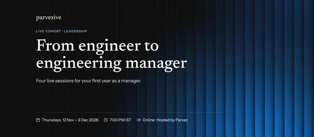 From engineer to engineering manager: live cohort banner