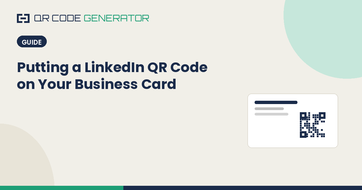 Putting a LinkedIn QR Code on Your Business Card