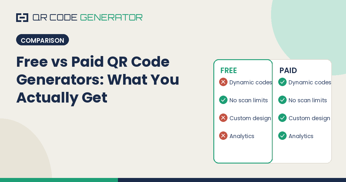 Free vs Paid QR Code Generators: What You Actually Get