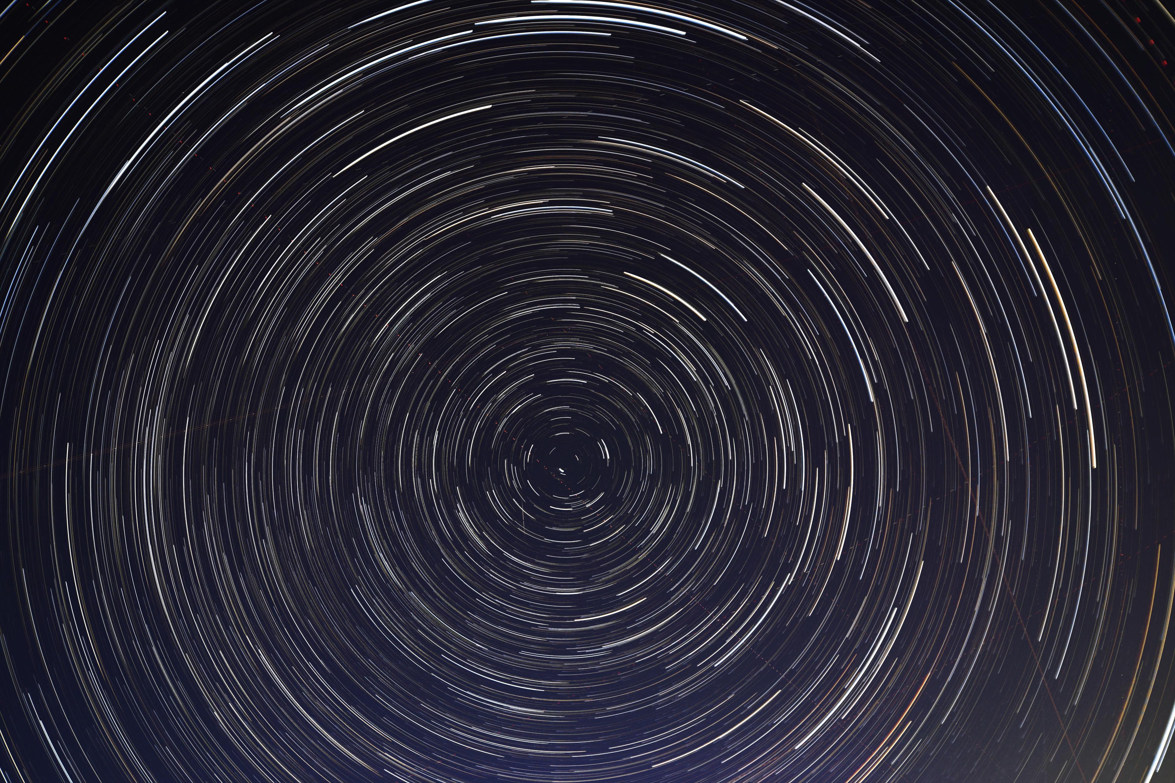 Circumpolar star trails over Honiton, Devon.
