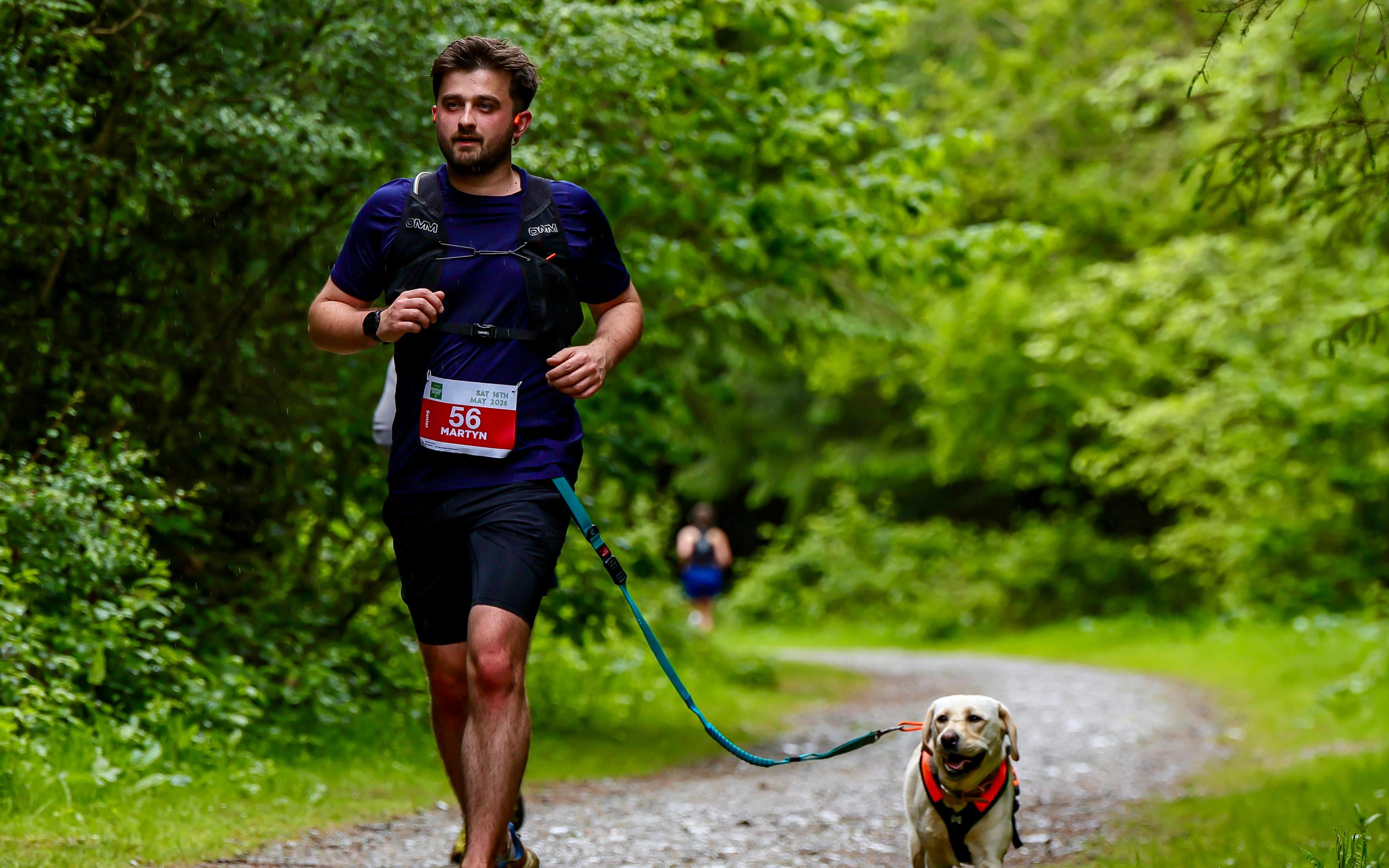 Myself and one of my astro companions, Sephy, at the Roadford Trail Races.